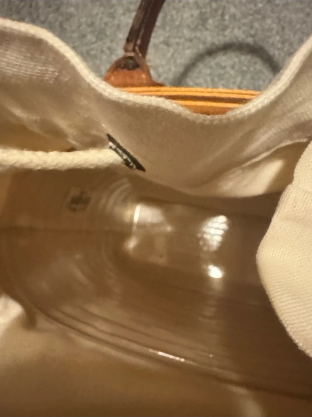 Longaberger Honey-Tone Woven Tote with Brown Leather Handles